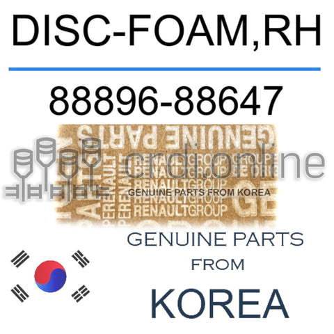 DISC-FOAM,RH [ORIGINAL] 88896-88647 8889688647 88896 88647