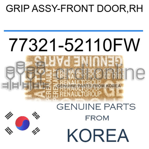 GRIP ASSY-FRONT DOOR,RH [ORIGINAL] 77321-52110FW 7732152110FW 77321 52110FW