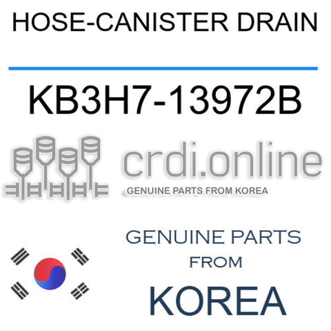 HOSE-CANISTER DRAIN KB3H7-13972B KB3H713972B KB3H7 13972B