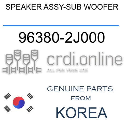 SPEAKER ASSY-SUB WOOFER 96380-2J000 963802J000 96380 2J000