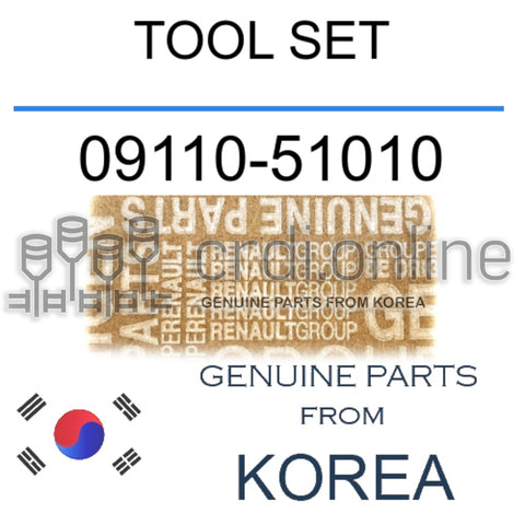 TOOL SET [ORIGINAL] 09110-51010 0911051010 09110 51010