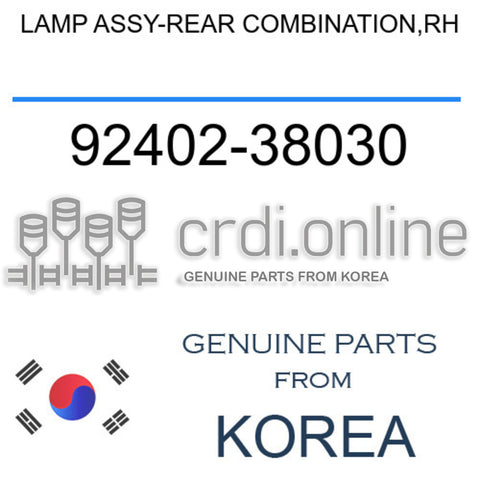 LAMP ASSY-REAR COMBINATION,RH [ORIGINAL] 92402-38030 9240238030 92402 38030