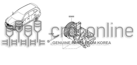 COMPRESSOR COMPLETE 92600-4EF0A 926004EF0A 92600 4EF0A