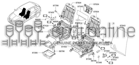 KNOB-SWITCHFRONT SEAT SLIDE LH 87012-JY31A 87012JY31A 87012 JY31A