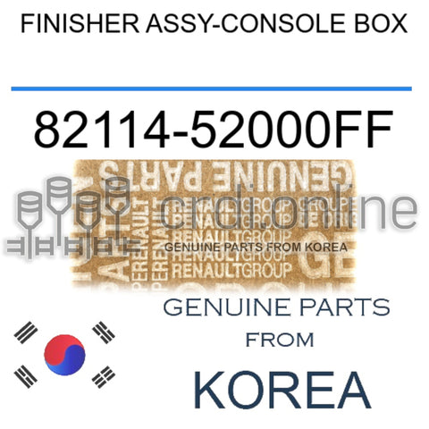 FINISHER ASSY-CONSOLE BOX [ORIGINAL] 82114-52000FF 8211452000FF 82114 52000FF