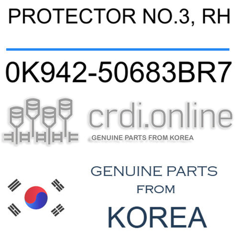 PROTECTOR NO.3, RH 0K942-50683BR7 0K94250683BR7 0K942 50683BR7