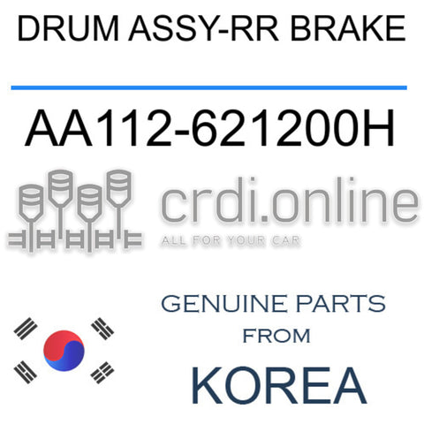 DRUM ASSY-RR BRAKE [ORIGINAL] AA112-621200H AA112621200H AA112 621200H