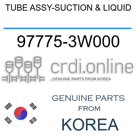 TUBE ASSY-SUCTION & LIQUID [ORIGINAL] 97775-3W000 977753W000 97775 3W000