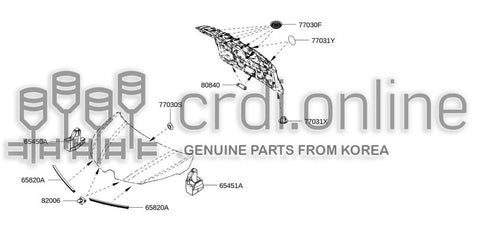 SEAL ASSY-HOODFRONT 65820-2498R 658202498R 65820 2498R