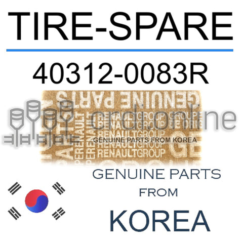 TIRE-SPARE [ORIGINAL] 40312-0083R 403120083R 40312 0083R