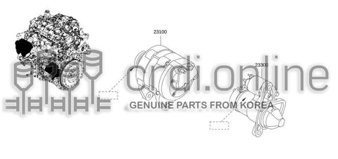 ALTERNATOR ASSY 23100-2501R 231002501R 23100 2501R