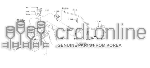 BRACKET-PURGE CONTROL VALVE 21330-51010 2133051010 21330 51010