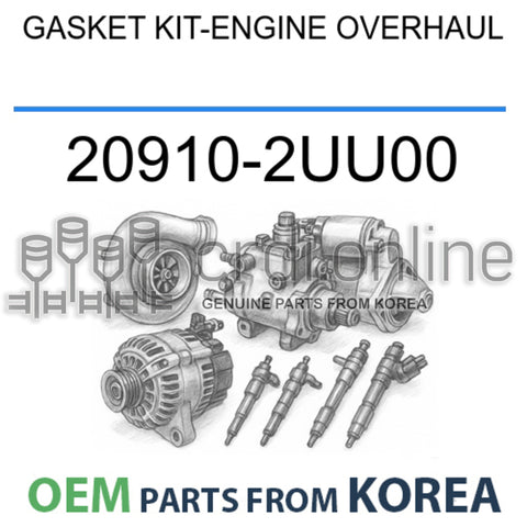 GASKET KIT-ENGINE OVERHAUL [OEM] 20910-2UU00 209102UU00 20910 2UU00