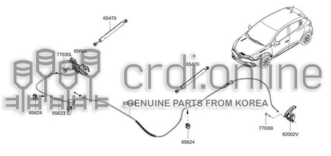 STAY ASSY-HOOD 65470-3934R 654703934R 65470 3934R