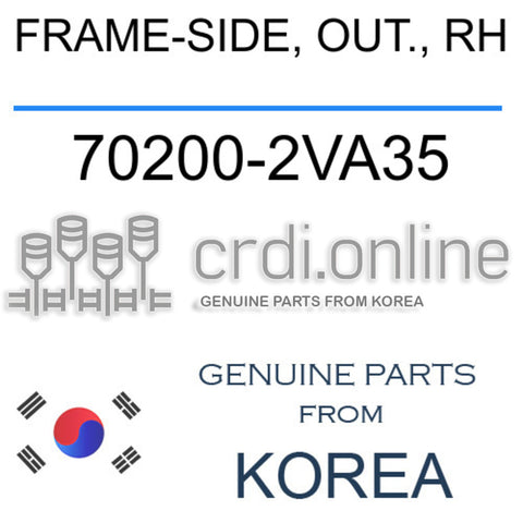 FRAME-SIDE, OUT., RH [ORIGINAL] 70200-2VA35 702002VA35 70200 2VA35