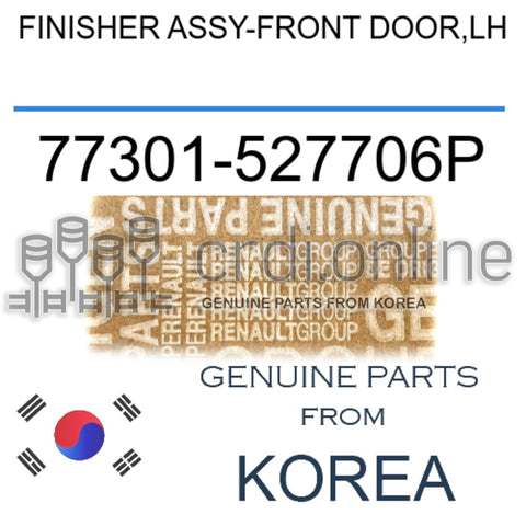 FINISHER ASSY-FRONT DOOR,LH [ORIGINAL] 77301-527706P 77301527706P 77301 527706P
