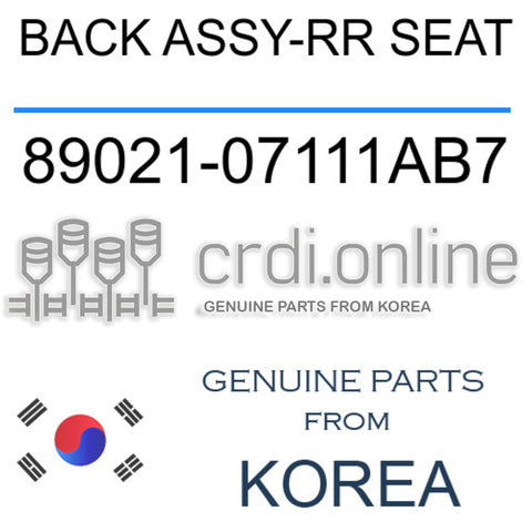BACK ASSY-RR SEAT [ORIGINAL] 89021-07111AB7 8902107111AB7 89021 07111AB7