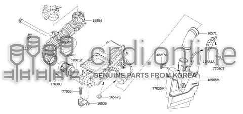 DUCT ASSY-AIRDUST SIDE 16578-5037R 165785037R 16578 5037R