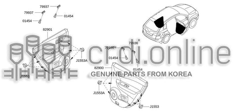 FINISHER ASSY-REAR DOORLH 82901-JY16A 82901JY16A 82901 JY16A