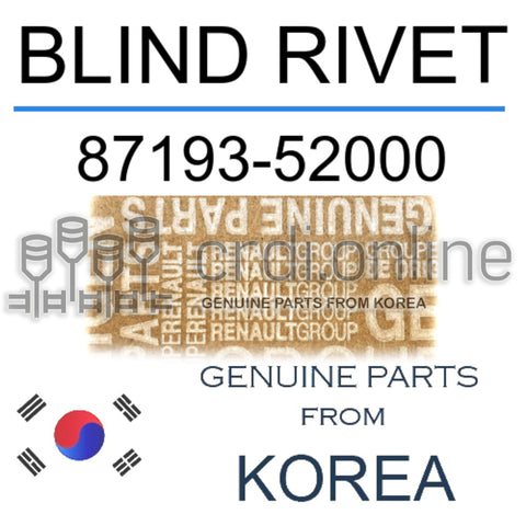 BLIND RIVET [ORIGINAL] 87193-52000 8719352000 87193 52000
