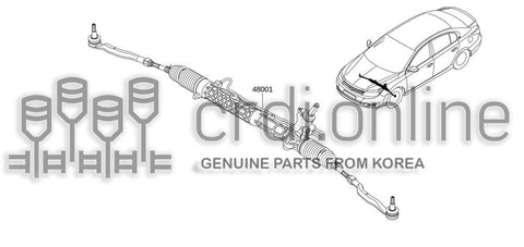 GEAR & LINKAGE ASSY-STEERING 49001-6622R 490016622R 49001 6622R