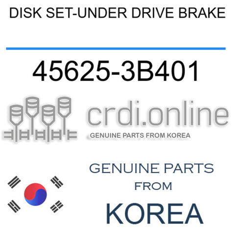 DISK SET-UNDER DRIVE BRAKE [ORIGINAL] 45625-3B401 456253B401 45625 3B401