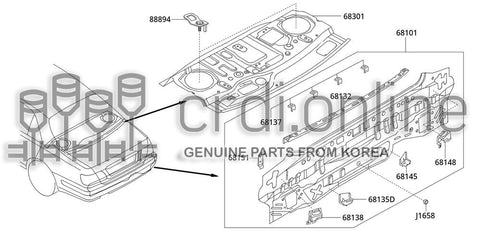 REAR PANEL ASSY-UPPER 68101-31721 6810131721 68101 31721