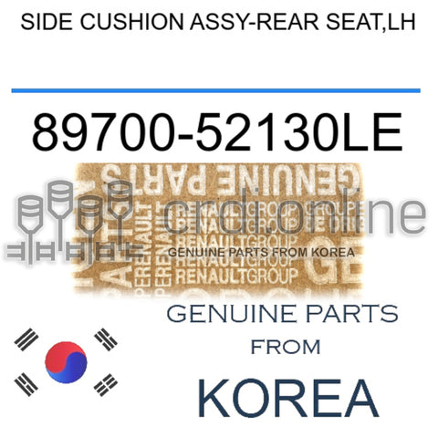 SIDE CUSHION ASSY-REAR SEAT,LH [ORIGINAL] 89700-52130LE 8970052130LE 89700 52130LE