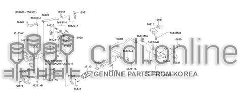 DIFFUSER ASSY-EXHAUST 16850-51000 1685051000 16850 51000