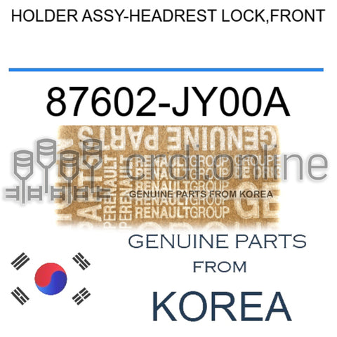 HOLDER ASSY-HEADREST LOCK,FRONT [ORIGINAL] 87602-JY00A 87602JY00A 87602 JY00A