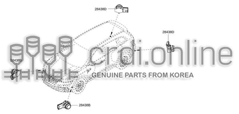 SENSOR UNIT-DISTANCE_BLIND 28438-4061R 284384061R 28438 4061R
