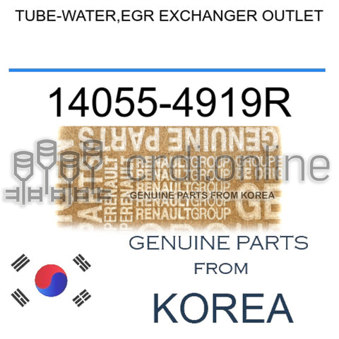 TUBE-WATER,EGR EXCHANGER OUTLET [ORIGINAL] 14055-4919R 140554919R 14055 4919R