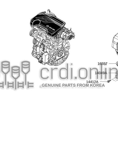 ORNAMAMENT ASSY-ENGINE COVER 14041-4BD0C 140414BD0C 14041 4BD0C