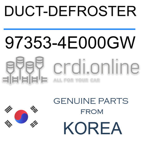 DUCT-DEFROSTER [ORIGINAL] 97353-4E000GW 973534E000GW 97353 4E000GW