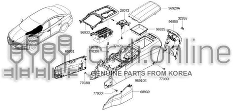 TRAY-CONSOLE 96925-2773R 969252773R 96925 2773R