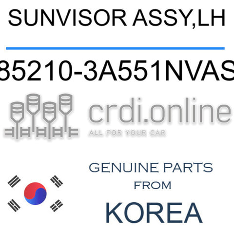SUNVISOR ASSY,LH [ORIGINAL] 85210-3A551NVAS 852103A551NVAS 85210 3A551NVAS