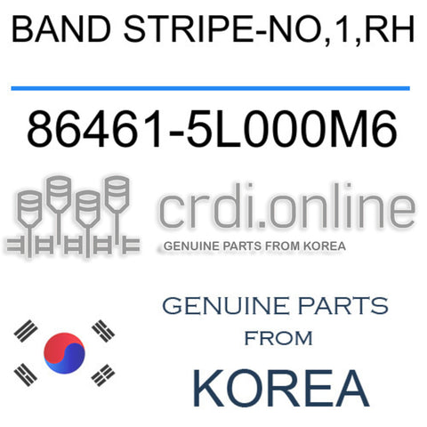 BAND STRIPE-NO,1,RH [ORIGINAL] 86461-5L000M6 864615L000M6 86461 5L000M6