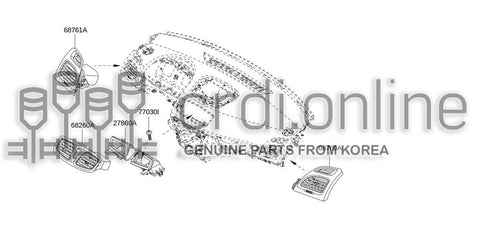 VENTILATOR ASSY-SIDELH 68761-6094R 687616094R 68761 6094R