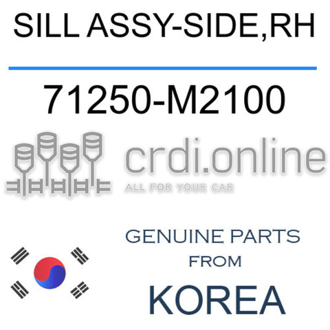 SILL ASSY-SIDE,RH 71250-M2100 71250M2100 71250 M2100