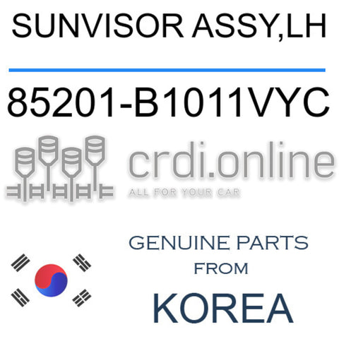 SUNVISOR ASSY,LH [ORIGINAL] 85201-B1011VYC 85201B1011VYC 85201 B1011VYC