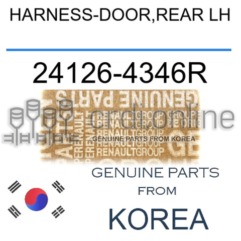 HARNESS-DOOR,REAR LH [ORIGINAL] 24126-4346R 241264346R 24126 4346R