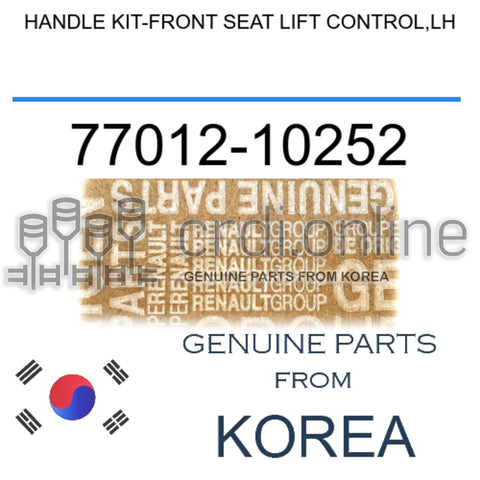 HANDLE KIT-FRONT SEAT LIFT CONTROL,LH [ORIGINAL] 77012-10252 7701210252 77012 10252