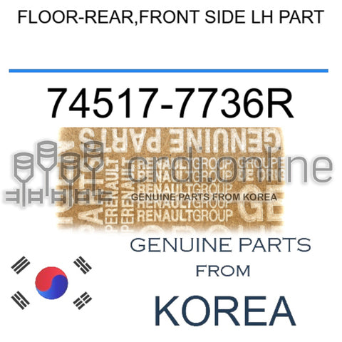 FLOOR-REAR,FRONT SIDE LH PART [ORIGINAL] 74517-7736R 745177736R 74517 7736R