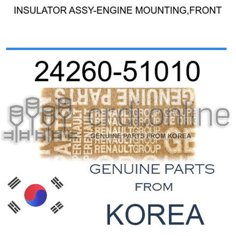 INSULATOR ASSY-ENGINE MOUNTING,FRONT [ORIGINAL] 24260-51010 2426051010 24260 51010
