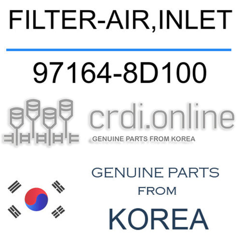 FILTER-AIR,INLET [ORIGINAL] 97164-8D100 971648D100 97164 8D100