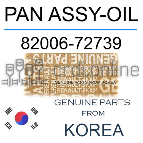 PAN ASSY-OIL [ORIGINAL] 82006-72739 8200672739 82006 72739