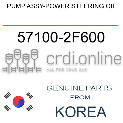 PUMP ASSY-POWER STEERING OIL 57100-2F600 571002F600 57100 2F600