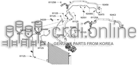 [ORIGINAL] PIPE-COMPRESSOR CONDENSER 92490-9074R 924909074R 92490 9074R