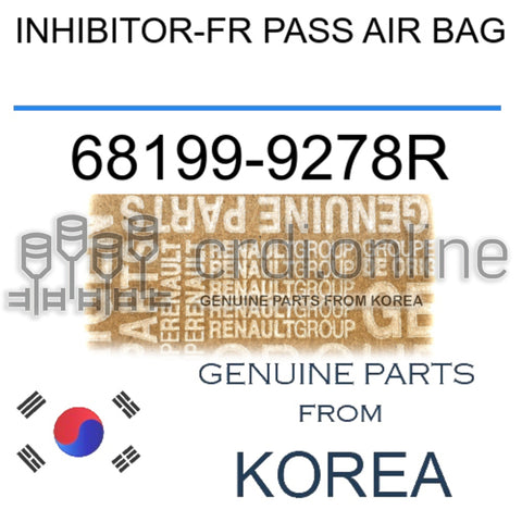 INHIBITOR-FR PASS AIR BAG [ORIGINAL] 68199-9278R 681999278R 68199 9278R