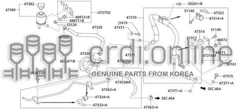 HOSE & TUBE ASSY-RETURNPOWER STEERING 47340-62110 4734062110 47340 62110